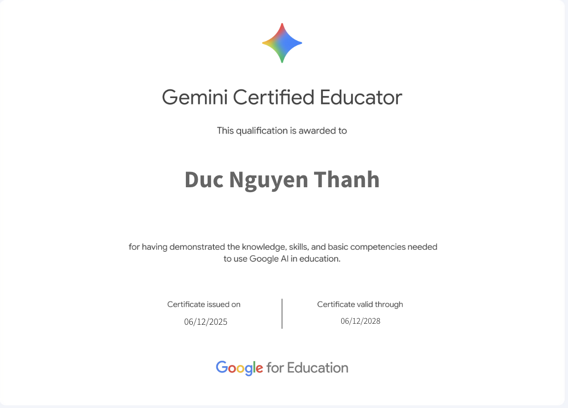 Google: Gemini Certified Educator