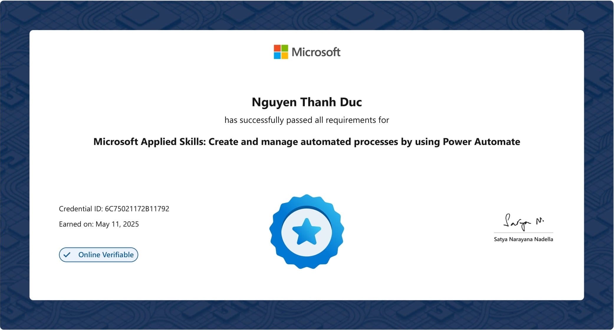 Microsoft: Create and manage automated processes by using Power Automate
